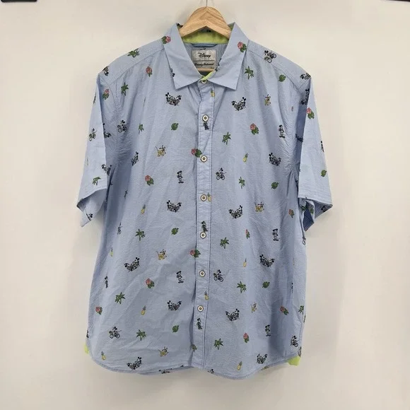 Tommy Bahama Disney Shirt Size Large Mickey Mouse Nova Wave Beach Cruiser - Picture 2 of 9